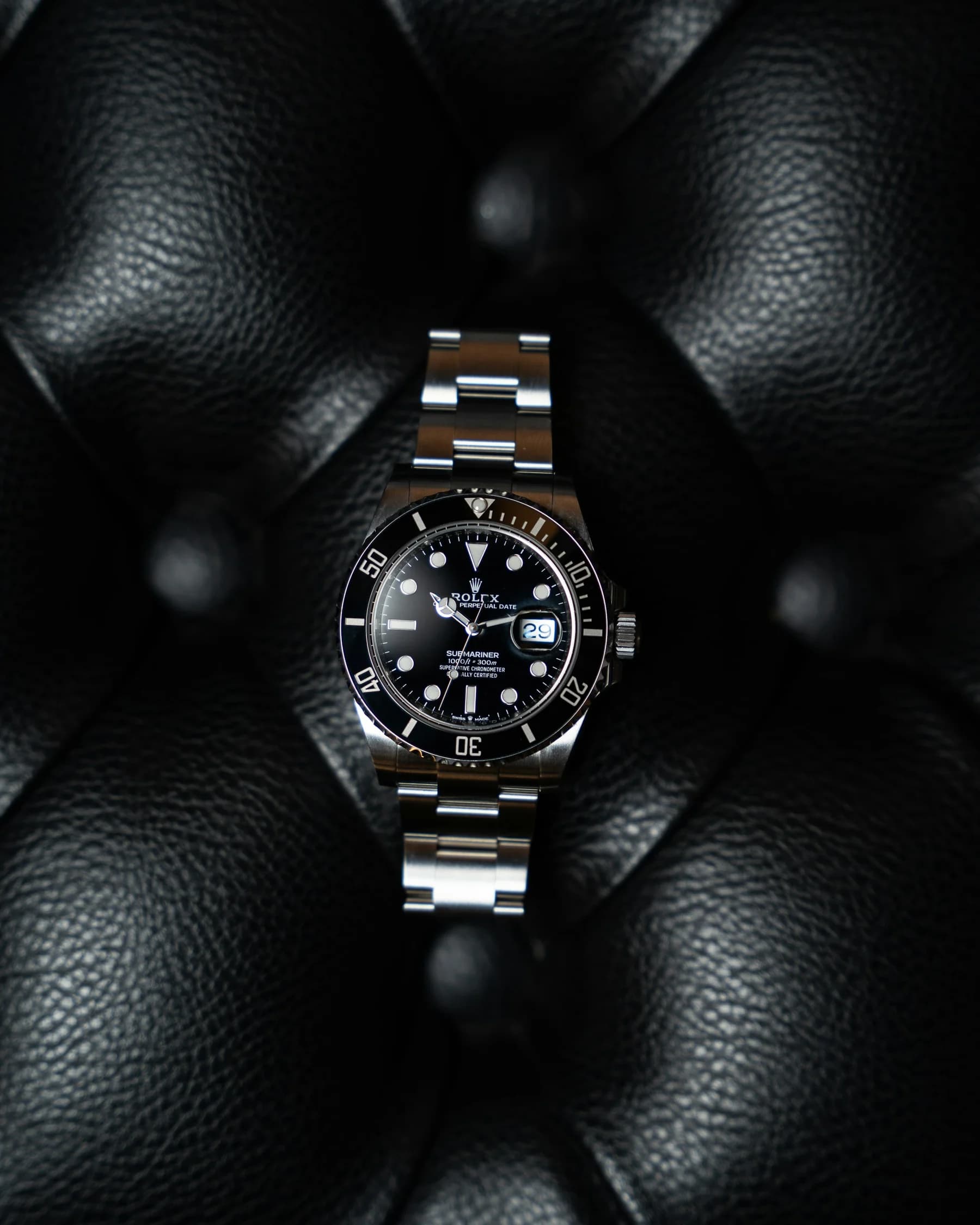 Orologio Rolex, dettaglio del quadrante e della lunetta